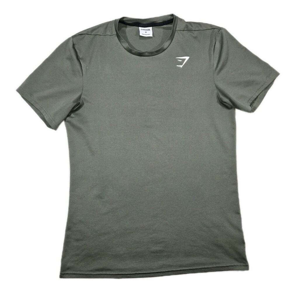 Mens Gymshark Short Sleeve T Shirt Green Medium